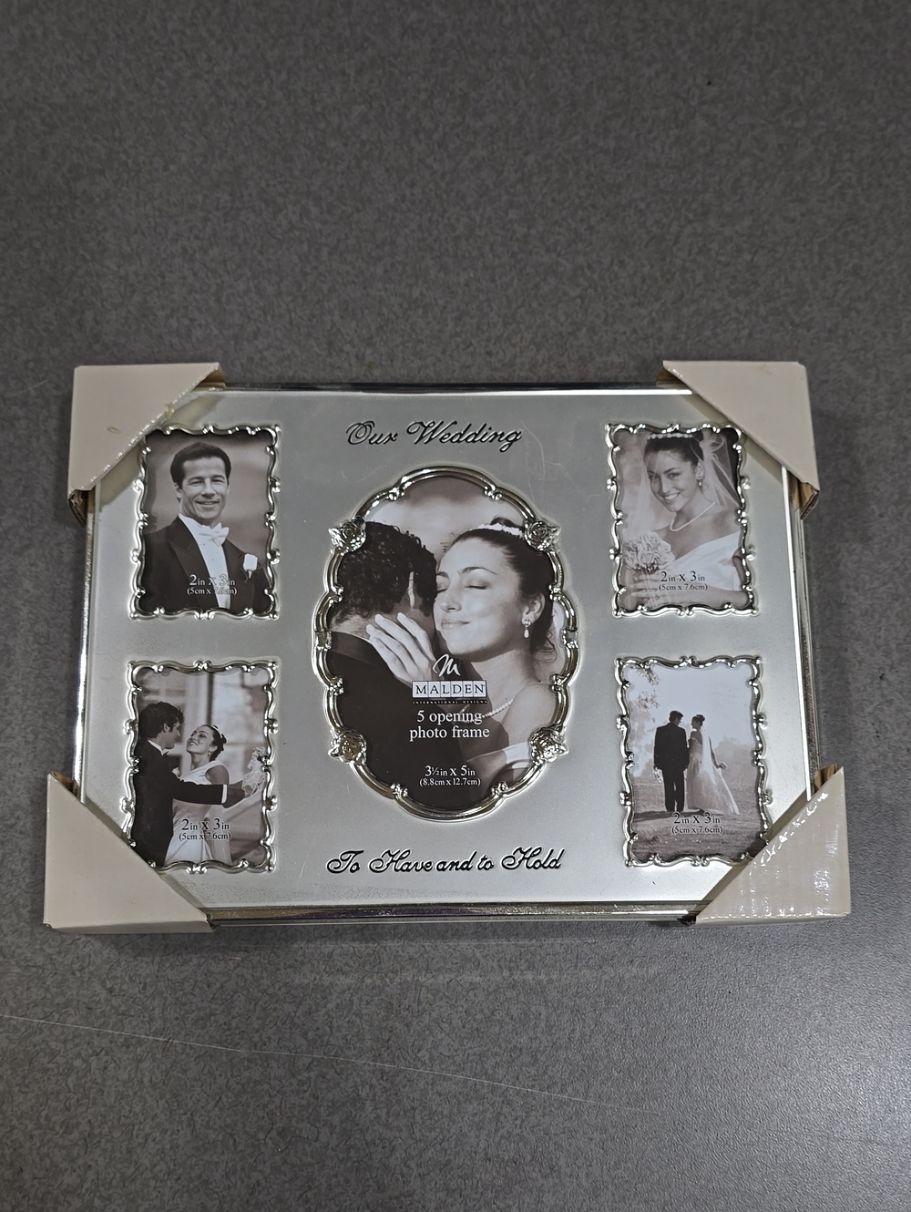 Malden Silver 'Our Wedding' 5-Opening Photo Frame